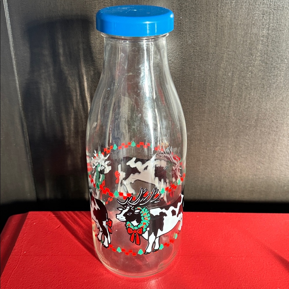 Vintage VMC France Christmas Cow Carafe